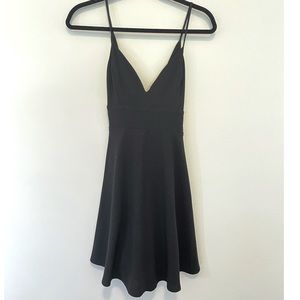 Black skater dress with bow